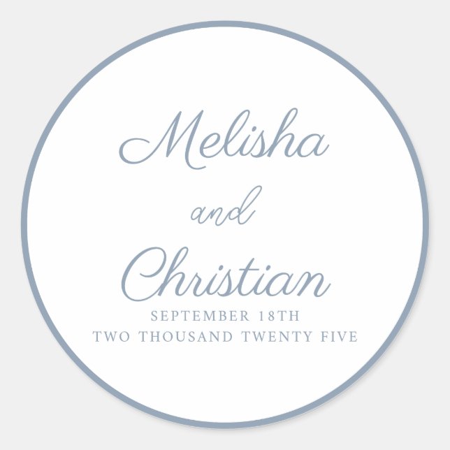  Sticker Minimalist Modern Wedding (Front)