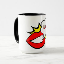 Sticker - Mouth Speech Bubble + YOUR TEXT & IDEA 1