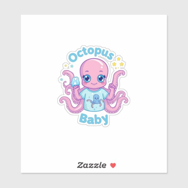 Sticker Octopus Baby  (Sheet)