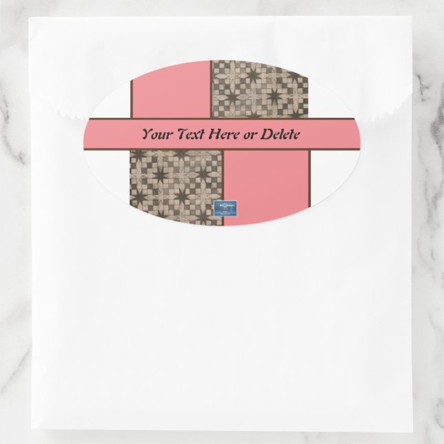 Sticker Oval (Peach LED S.C.C.) RFPMDesigns ©️2023 (Bag)