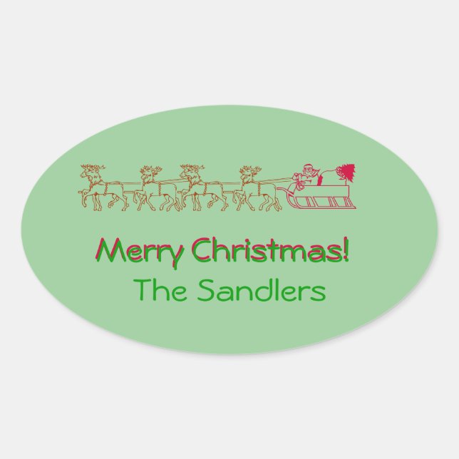 Sticker (ovl) - Santa and his Sleigh (Front)