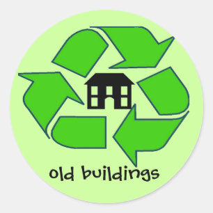Sticker - Recycle - old buildings