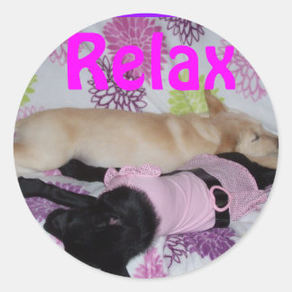 sticker, Relax Classic Round Sticker