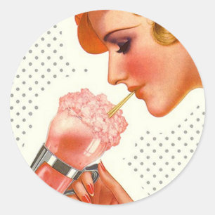 Sticker Retro Soda Fountain Mag cover advertising