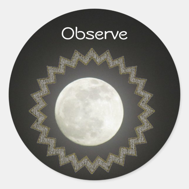 Sticker (rnd) - Moon / Observe (Front)