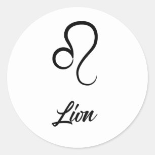 Sticker Rond Lion - Signe du zodiaque