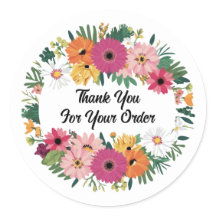 sticker round thank you for your order