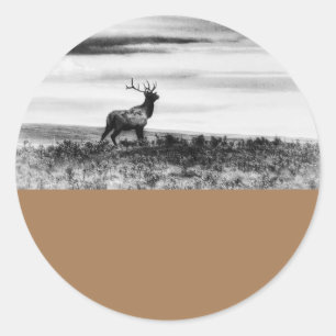 Sticker Rustic Elk