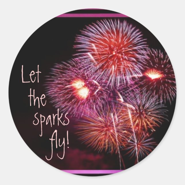 Sticker Seal ~ Celebrate :: Fireworks (Front)