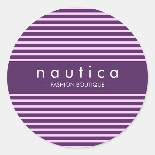 STICKER SEAL :: nautical striped 7 (Front)