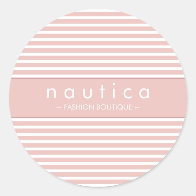 STICKER SEAL :: nautical striped 9 (Front)