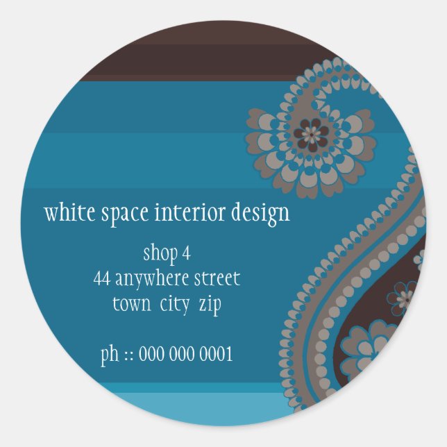 STICKER SEAL :: Paisley 1 (Front)