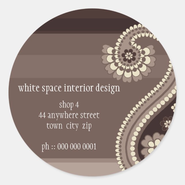 STICKER SEAL :: Paisley 2 (Front)