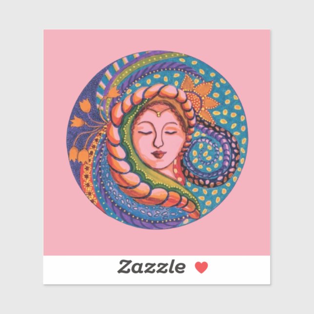 Sticker - Serene Goddess Mandala Art (Sheet)