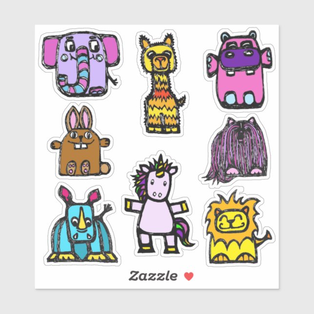 Sticker Sheet 4x4 "the alphabet book" (Glossy) (Sheet)
