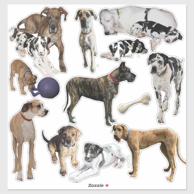 Sticker sheet Great Danes (Sheet)