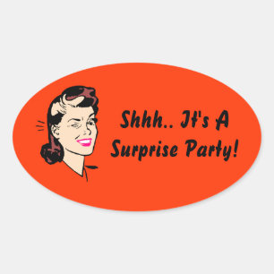 Sticker Shhh.. It's A Surprise Party! Wink Seals