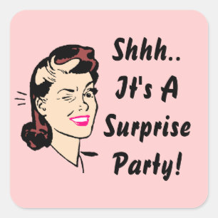 Sticker Shhh.. It's A Surprise Party! Wink Seals