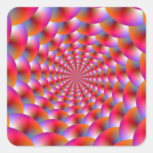Sticker Spiral of Spheres in Pink and Violet