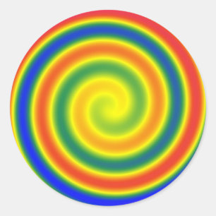 Sticker spiral rainbow      (x20)