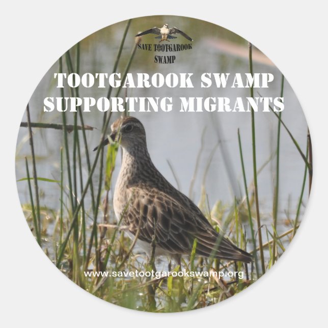 Sticker Supporting Migratory Birds (Front)