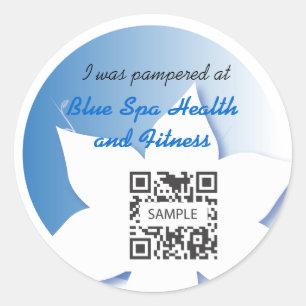 Sticker Template Blue Spa