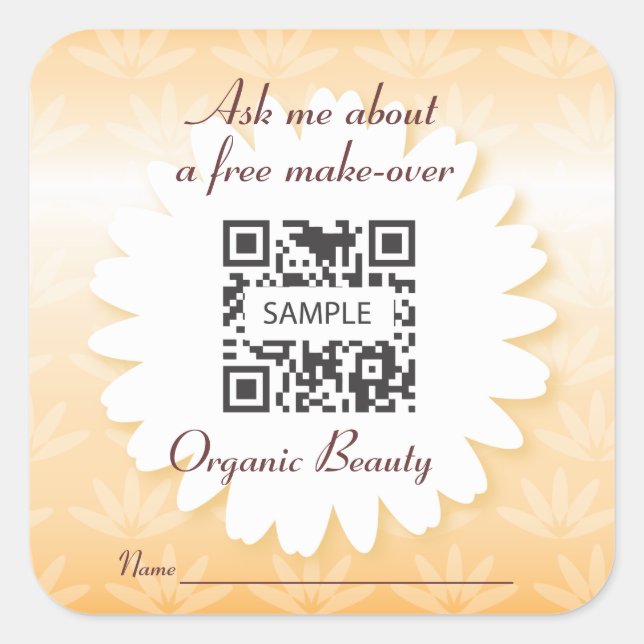 Sticker Template Organic Beauty (Front)