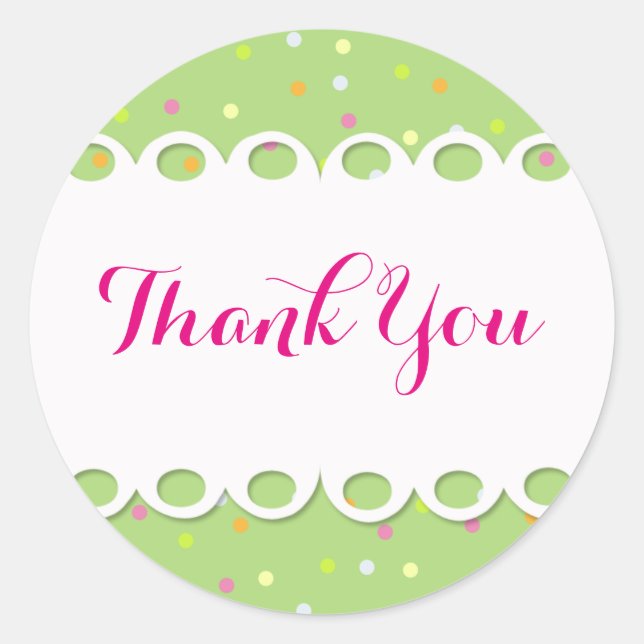 Sticker - Thank You - Fondo Verde (Front)