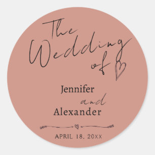 Sticker Thank You Minimalist Modern Wedding