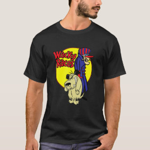 Sticker The Man And A Dog Funny Yellow Circle Race T-Shirt