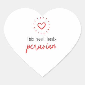 Sticker: This heart beats peruvian Heart Sticker