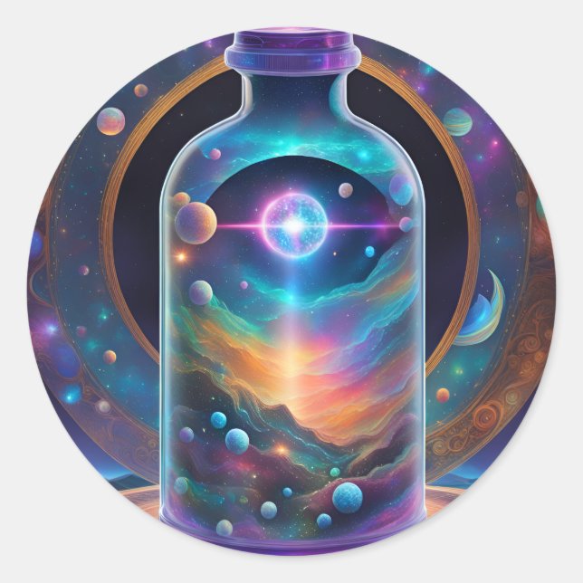 Sticker - Time in a Bottle; Prismatic Galaxy (Front)