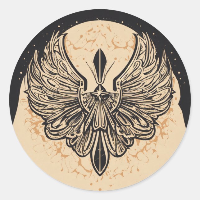 Sticker "Timeless Classic Round Stickers – Elegant (Front)