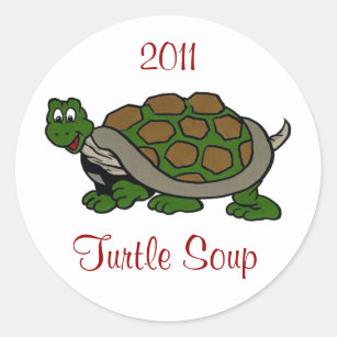 Sticker Turtle Meat Soup Home Canning Jar Circles