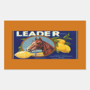 Sticker Vintage Advertising Lemons Lead Race Horse