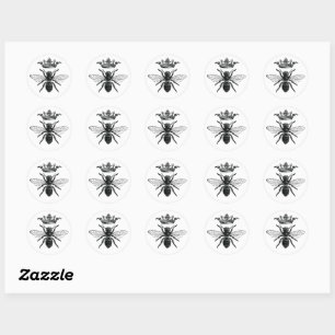 Sticker vintage image Queen Bee 20 per sheet