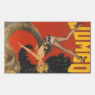 Sticker Vintage Jumbo Elephant Circus Show Girl Up