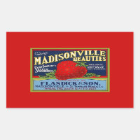 Sticker Vintage Madisonville LA Strawberry Advert