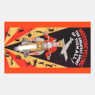 Sticker Vintage Motorcycling Promo Antique Orange