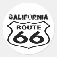 Sticker Vintage Route 66 Worn Lk State California