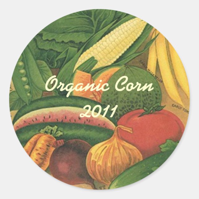 Sticker Vintage seed pack Home Canning Jar Circles (Front)