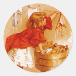 Sticker Vintage Victorian Fashions Ad Soap Laundry