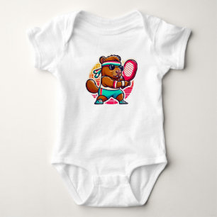 Sticker Vinyle Capybara Joueur de Pickleball - Sty Baby Bodysuit