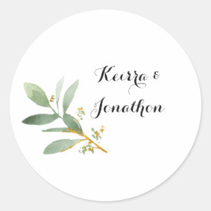 Sticker wedding custom greenery