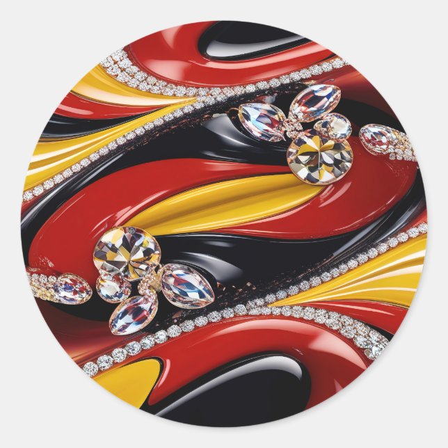 Sticker with Belgium Colours Design (Front)