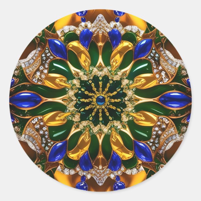 Sticker with Brazil Colours Design (Front)