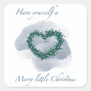 Sticker with Christmas illustration
