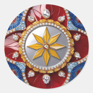 Sticker with Colombian Colours Design