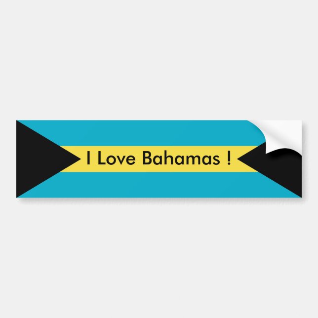 Sticker with Flag of Bahamas (Front)