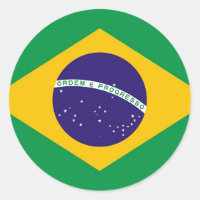 Sticker with Flag of Brazil